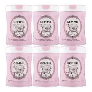 퓨어락 젬밀 프리미엄 최고급 A2단백질 분유 2단계, 750g, 6캔