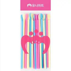 유니아트 1000 스푼빨대 6mm_파스텔혼합