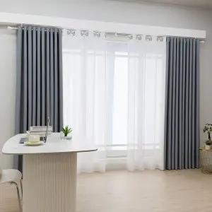 [지나송]리플 암막커튼+볼로프+코디커튼+커튼봉(중형)