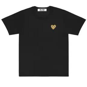 꼼데가르송 골드 와펜 남녀공용 반팔 티셔츠 AX-T216