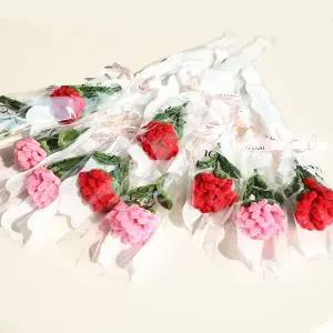 [조아트]부모님 어버이날 꽃 한송이 감사 선물 대량 스윗 모루 카네이션 한송이 10P