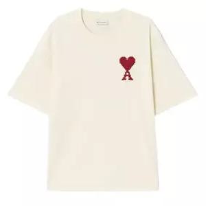 아미 빅로고 코튼 세미오버 반팔 티셔츠 UTS362 726