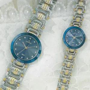 [카리타스]고급 블루 사파이어 사파이어 베젤 커플 원형 선물 명품 예물 고급 손목 시계 C170
