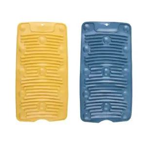 다용도 실리콘 흡착 빨래판 미끄럼방지 사각 휴대용 흡착식 세탁판