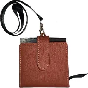 Lightolife A7 랜야드 메모장 미니 필기 노트 건망증 환자를 위한 펜 브라운