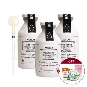 [2.+1] 에이지랩 기미잡티&비타민 멜라토닝 앰플 (총3개) +톤업선크림70ml +알로에수딩젤300ml+비타클렌징폼30ml 증.정