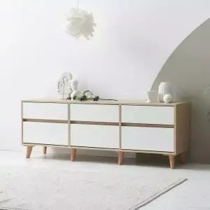 장인가구 헤렌 높은 거실장 1500 6서랍