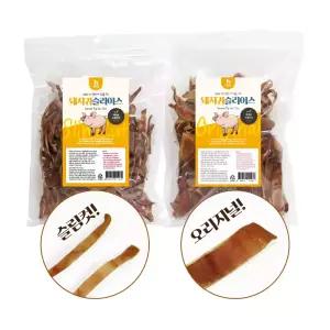 웁스 돼지귀 슬라이스 500g 3종 (슬림컷/오리지널/통귀)