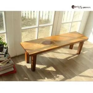 해찬솔 소나무 통원목 1400긴의자