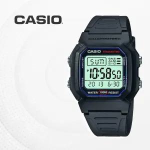 카시오 CASIO W800H-1A 군용인기모델 우레탄밴드 듀얼타임 100M방수 W-800H-1A
