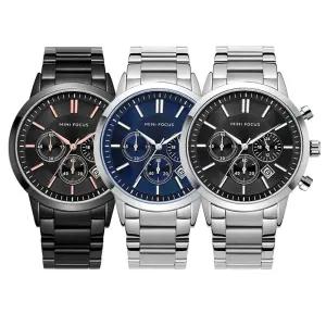 미니포커스 크로노기능 메탈밴드 남성시계 MF188