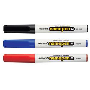 모나미 네임펜M 굵은필기용 12입세트 흑 청 적