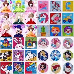 보석십자수 어린이 3+1 캔버스형 세트 액자포함 액자형 비즈십자수 비즈공예 DIY