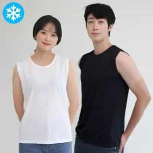 기능성 쿨론 나시 민소매 운동 헬스 쿨 티셔츠