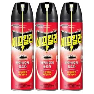 에프킬라 바퀴울트라 500ml x3개 에어로졸 모기약 살충제
