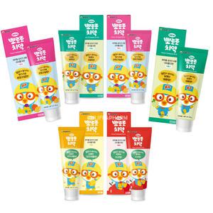 뽀로로 치약 90g 6개 향혼합/유아 아동 어린이 저불소
