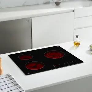 나비엔매직 빌트인 3구 하이라이트 전기레인지 전기쿡탑 타공 560x480 ERH-1403