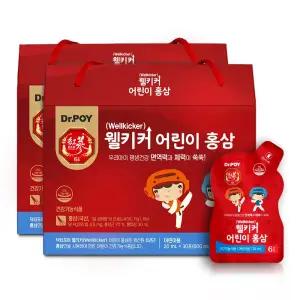 닥터포이 웰키커 어린이 홍삼 20ml 30포 2박스 (총 2개월분)