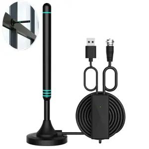 UHD 실내용 TV안테나 5M 디지털 공중파 USB증폭 캠핑카 공청 안태나 티브이 텔레비젼