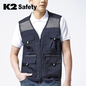 K2 배달조끼 LB2-613 네이비 망사조끼 배달 여름 낚시