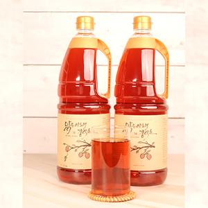 맑은아래감식초 3600ml ,천연발효 ,3년숙성,원액 100%,1800ml 낱개포장 X 2병,과일식초