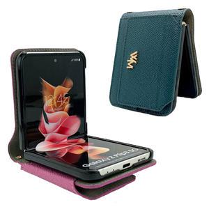 까미또 천연소가죽 핸드메이드 Z플립4/3 카드수납 케이스 Z filp4/3 5G 케이스