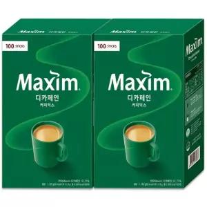 맥심 디카페인 커피믹스 100Tx2개