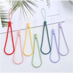 고리 스트랩 일자 실리콘 핸드폰 줄 손목 링