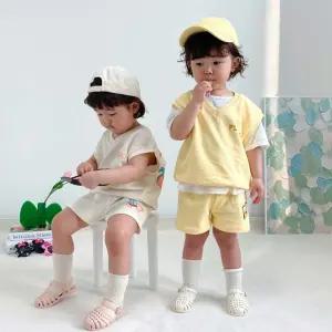 우연마켓 아동용 여름 남아여아 디즈니 조끼 반팔 상하복 세트