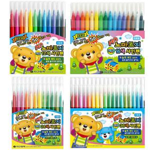 지구 노마르지 사인펜 (12색/16색/24색/36색) 모음 마르지않는 싸인펜 미술 학습 놀이 학용품