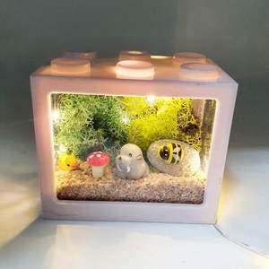 [라온]실내정화모스이끼테라리움(블럭)조명1인