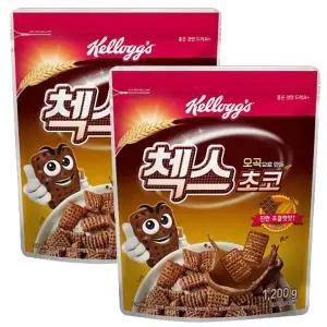 [대용량]켈로그 오곡 첵스초코, 1200g, 2개
