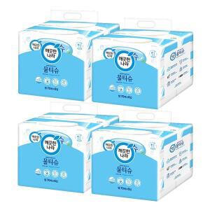 깨끗한나라 페퍼민트 물티슈 캡형 70매 6입 x4개