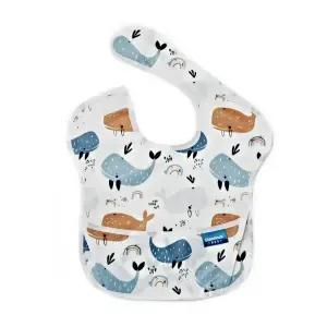 글라스락 베이비 방수 턱받이 고래, 1개