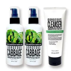 양배추로션 아크네폼클렌징 세트 수부지 병풀 성인 청소년 사춘기 화장품