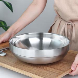 D 스텐 대형 냉면 그릇 냉면기 국수 큰그릇 이중 업소용 VV 샤틴 26cm