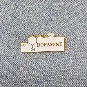 CQZ057 도파민 화학 기호 과학 뱃지 브로치
