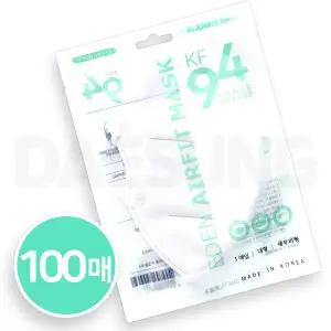 다존 에어핏 KF94 보건용 마스크 황사 새부리형 국산 일회용 대형 화이트 100매