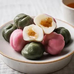 쑥과 본분자로 색을 더한 꿀떡 600g /굳지않는떡