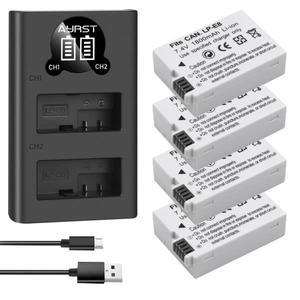 LP-E8 LP E8 1800mAh 건전지 + 듀얼 충전기 EOS 550D 600D X4 X5 X6i X7i T2i T3i