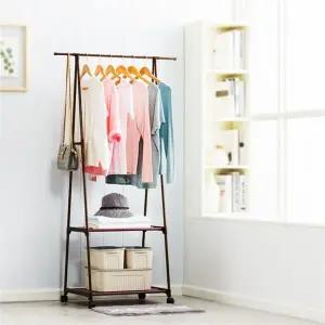 이동식 수납 공간활용 겸비 옷걸이 행거