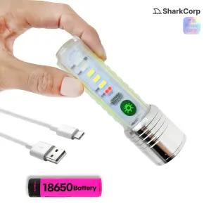 줌기능 겸용 UV라이트 충전식 LED 손전등 써치라이트 해루질 다용도