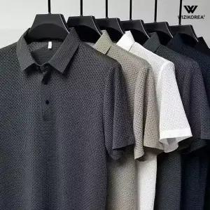 남성 시원한 아이스 메쉬 카라 반팔 티셔츠 WI044T