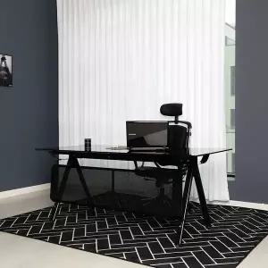 [티에스퍼니처] TS-11 강화유리10T 중역책상 1800x800