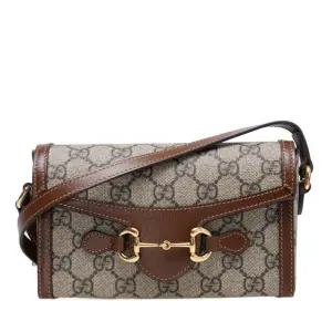 [중고명품] 브라운 GG 수프림 1955 홀스빗 미니 크로스백