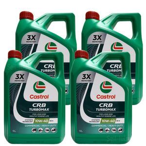 캐스트롤 CRB 터보맥스 10W40 4L x 4개 1박스 DPF 유로6 TIER-4 프리미엄 합성 디젤 엔진오일 (듀라쉴드 엔진보호) 화물차 중장비 트랙터 선박용