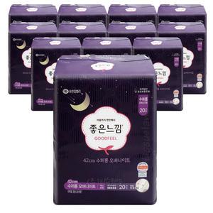 좋은느낌 오리지널 오버나이트 수퍼롱 20개입 12팩 (총240개)