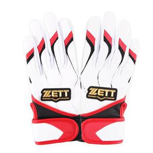 [ZETT] 제트 야구 배팅장갑 BGK-595 (화이트/레드)