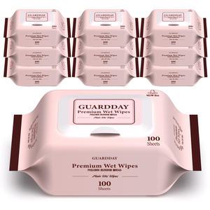 프리미엄 저자극 물티슈 캡형 100매 10팩