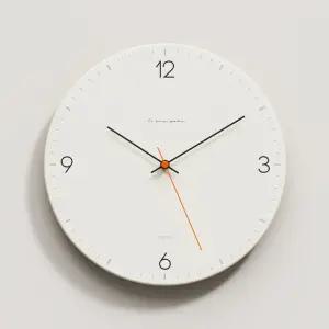[무아스] 심플 라운드 무소음 벽시계 거실 벽걸이시계 인테리어
